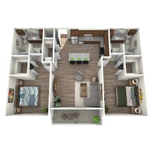2 Bedroom 8304 floor plan